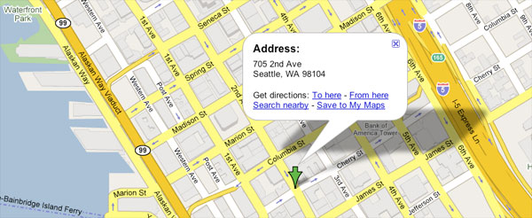 Seattle Lawyer Map to Office of Edmund Allen Jr.